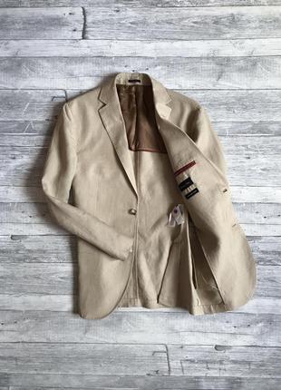 Чоловічий лляний піджак блейзер massimo dutti8 фото