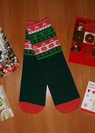 Новорічні шкарпетки новорічні носки1 фото