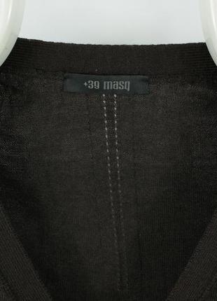Якісний вовняний кардіган светр +39 masq knitted brown wool slim fit cardigan3 фото