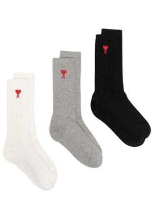 Носки ami різні кольори шкарпетки5 фото