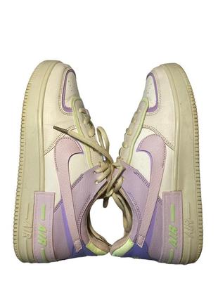 Женские кроссовки nike air force бело-фиолетовые 40р2 фото