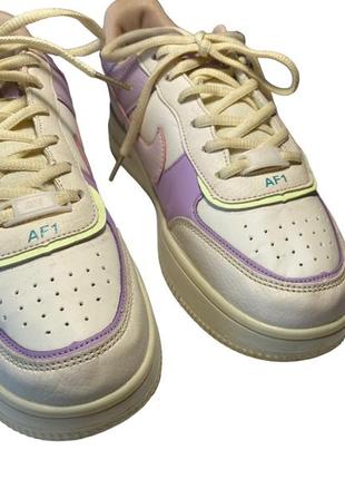 Жіночі кросівки  nike air force біло-фіолетові 40р3 фото