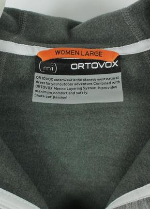 Качественная толстовка худи ortovox merino inside fleece melange gray hoodie women's5 фото