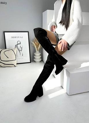 Замшеві ботфорти