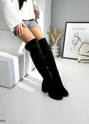 Замшеві ботфорти