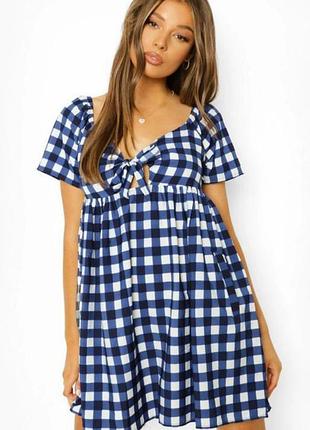Новое платье в клетку boohoo
