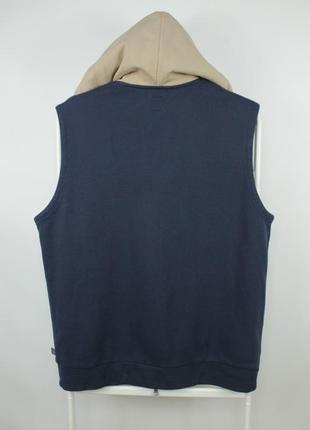 Світшот без рукавів жилетка boggi milano vest hooded sweatshirt stretch blue5 фото