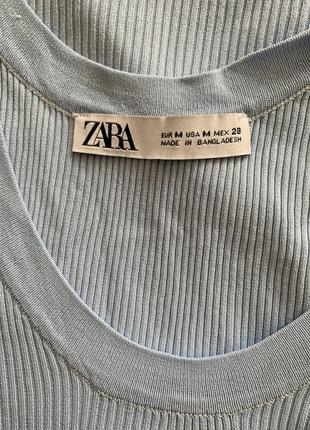 Майка zara голубого цвета, р. м4 фото