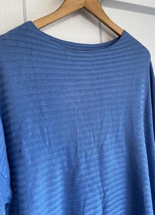 Кофта синяя свитер свободного кроя3 фото