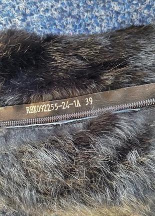 Ботильйони замшеві з хутром, утеплені на каблуку baldinini6 фото