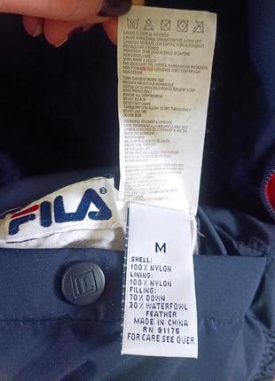 Fila винтажный пуховик куртка двусторонней8 фото