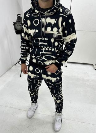 Спортивный костюм утепленный60-м костюм трехнитка на флисе