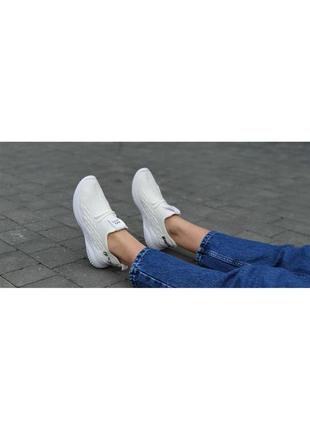 Кросівки жіночі білі літні тканинні мокасини, кроссовки женские белые тканевые мокасины4 фото