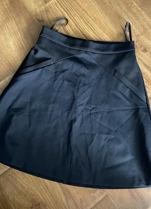 Черная юбка мини пышная юбка темно-синяя юбка выше колена tommy hilfiger классическая юбка расклешения юбка трапеция2 фото
