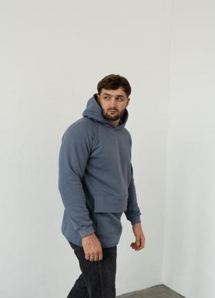 Худі south basic fleece gray9 фото