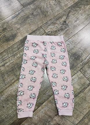 Штаны, лосины утепленные, с начесом, disney, pep&co, р. 92-98, 2-3 года, длинна 48см
