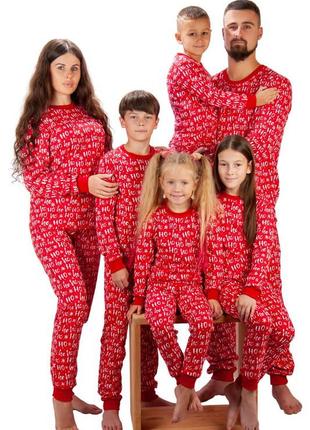 Новорічна тепла піжама family look, піжама новорічна для всієї сім'ї, тёплая пижама новогодняя для семьи3 фото