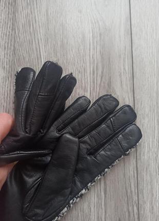 Шкіряні рукавички , тканині шкіряні рукавички, теплі шкіряні рукавички із цепкою m-l london7 фото