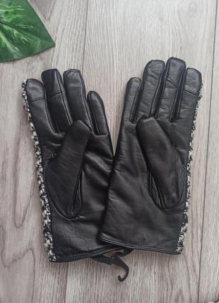 Шкіряні рукавички , тканині шкіряні рукавички, теплі шкіряні рукавички із цепкою m-l london6 фото