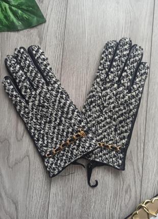 Шкіряні рукавички , тканині шкіряні рукавички, теплі шкіряні рукавички із цепкою m-l london2 фото