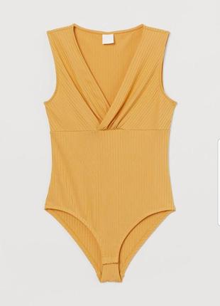 Боди в рубчик h&m