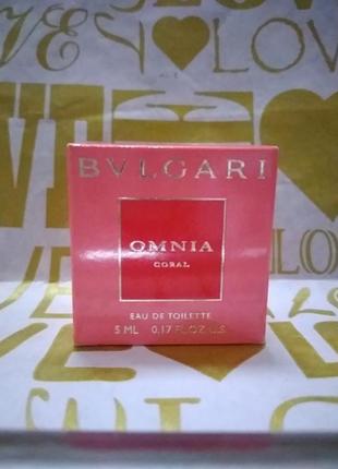 Bvlgari omnia coral туалетная вода 5 ml (духи булгари омния корал булгари корал духи bvlgari булгари)1 фото