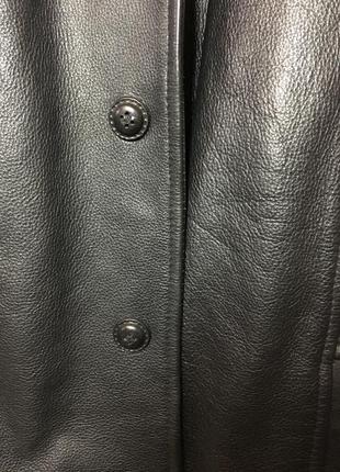 Кожаный утепленный пиджак6 фото