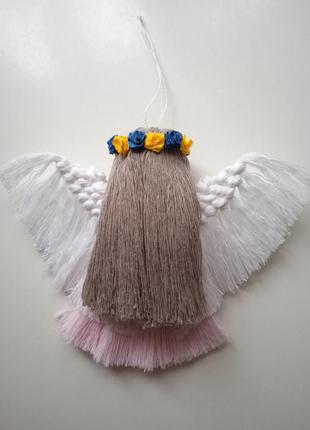 Ангел янгол макраме лялька оберег берегиня українка україночка6 фото