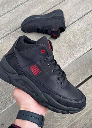 Мужские зимние кожаные кроссовки jordan