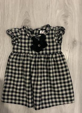 Zara baby стильне плаття у клітинку 9-12 місяців