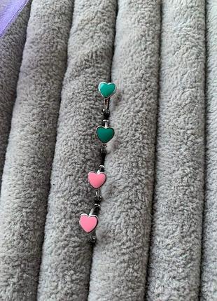 Срібні сережки сердечко 925