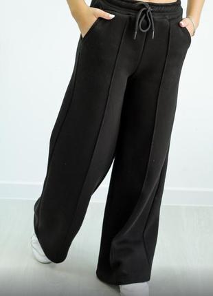 Теплые брюки палаццо для девушек1 фото