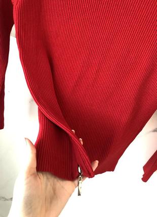 Evis американская брендовая красная кофточка в рубчик, размер xs7 фото