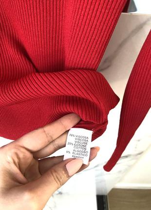 Evis американская брендовая красная кофточка в рубчик, размер xs5 фото