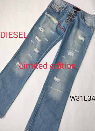 Джинси блакитні diesel стильні модні прямі2 фото