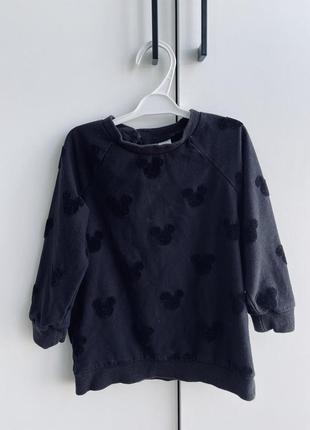 Свитшот минные, микки h&m, 92 м, 18-24, худи, реглан, кофта