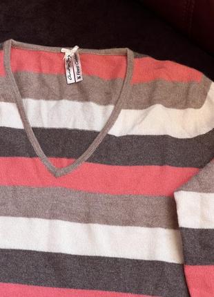 Кашеміровий светр пуловер christian berg stockholm оригінальний у смужку