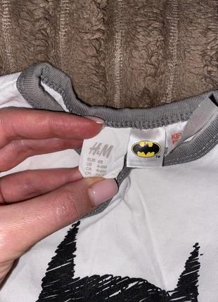 Ромпер белый детский batman бетмен песочник 62-68 см h&amp;m5 фото