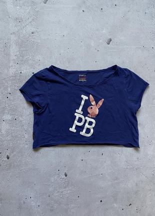 Коротка футболка топ playboy physical розмір xs-s