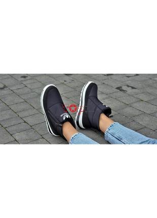 Дутіки жіночі зимові чорні короткі спортивні черевики, дутики женские короткие черные (код: бш3081)7 фото