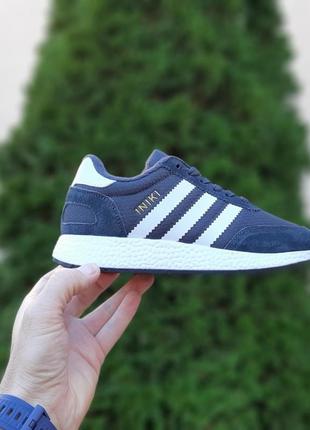 Adidas iniki серые с белым кроссовки женские замшевые зимние осенние термо на флисе ботинки низкие теплые водонепроницаемые адидас иniки6 фото