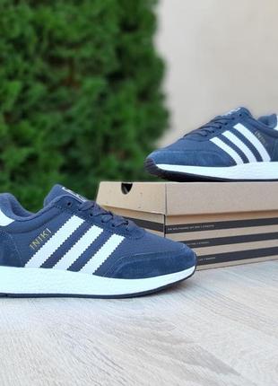 Adidas iniki сірі з білим кросівки жіночі замшеві зимові осінні термо на флісі ботінки низькі теплі водонепроникні адідас інікі