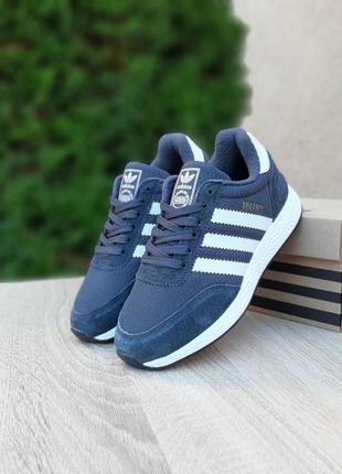 Adidas iniki серые с белым кроссовки женские замшевые зимние осенние термо на флисе ботинки низкие теплые водонепроницаемые адидас иniки3 фото