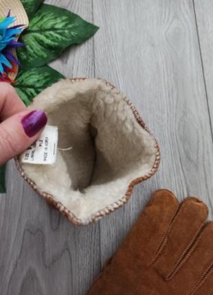 Перчатки из натурального замша кожи, кожаные перчатки, теплые замшевые перчатки размер 9,5