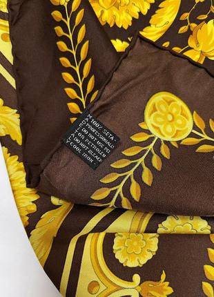 Дорогая линейка atelier versace винтажный шелковый платок 100% шелк оригинал3 фото