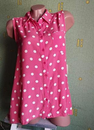 Блуза. блузка. стильная блуза. dorothy perkins. 36. s. в горох.