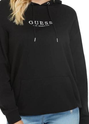 Легкая толстовка с капюшоном guess размер s оверсайз терри флис оригинал4 фото