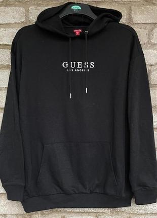 Легкая толстовка с капюшоном guess размер s оверсайз терри флис оригинал2 фото