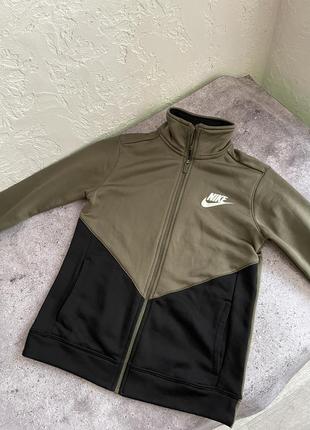 Кофта спортивная nike для мальчика 9-10 лет кофта на молнии хаки олимпийка1 фото