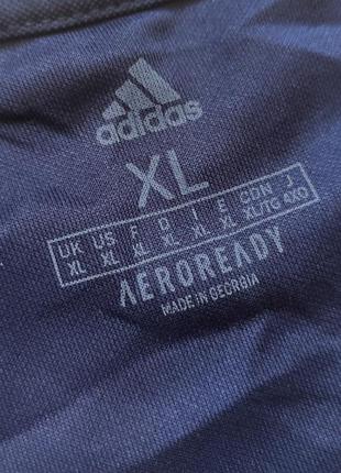 Футболка adidas спортивная мужская футбол с лампасами xl aeroready clima cool майка4 фото